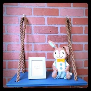 Rope Hanging Kids Shelf Real Wood Handmade